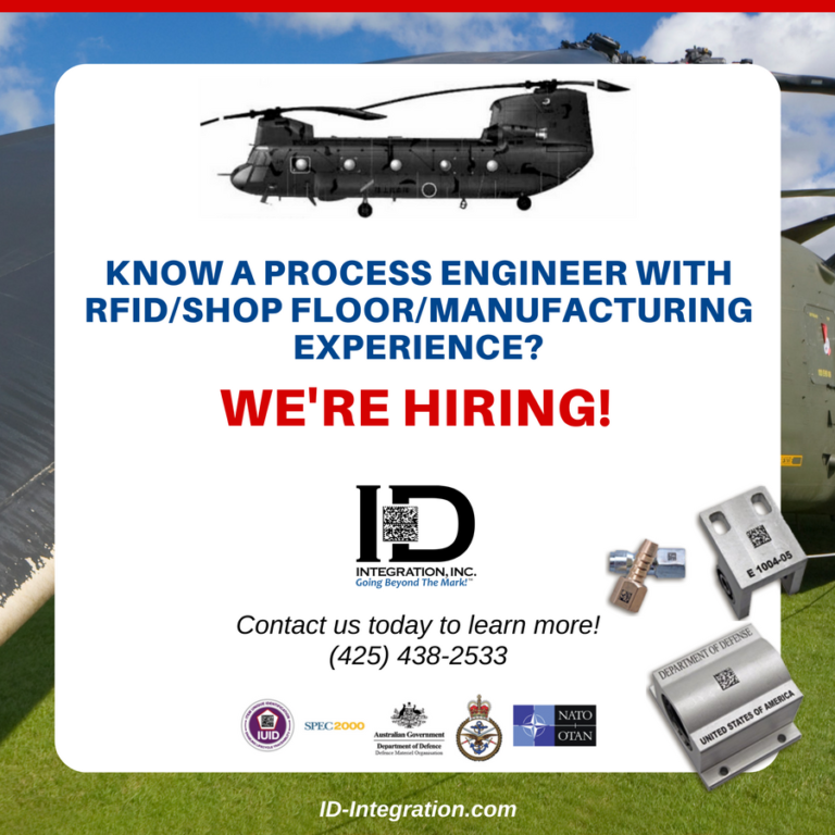 ID Integration, Inc. is Hiring A Process Engineer RFID & AIT Systems
