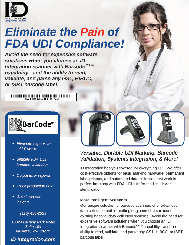 FDA UDI Flyer featuring UDI Compliance tips